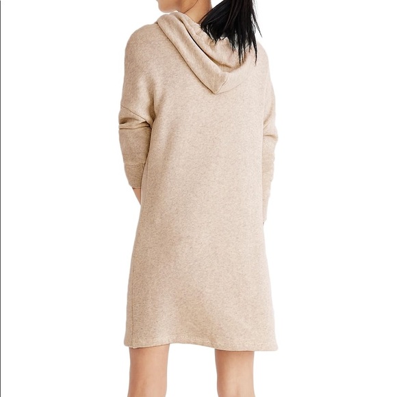 NWT Madewell Hooded Sweatshirt Dress in Slate Gray - Picture 3 of 8